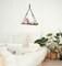 2 Pack Wooden Wall Hanging Shelves - Macrame Hanging Plant Shelf Boho (Black)